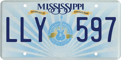 MS license plate LLY597