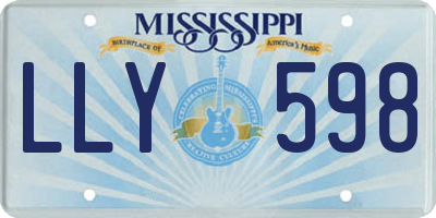 MS license plate LLY598