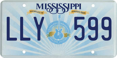 MS license plate LLY599