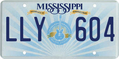 MS license plate LLY604