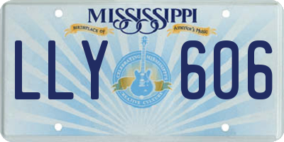 MS license plate LLY606