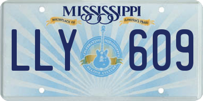 MS license plate LLY609