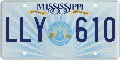MS license plate LLY610