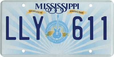 MS license plate LLY611