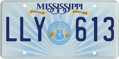 MS license plate LLY613