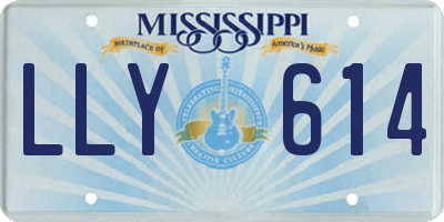 MS license plate LLY614
