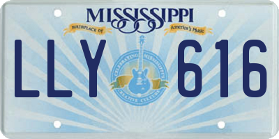MS license plate LLY616