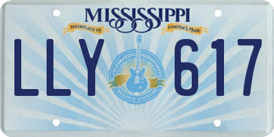 MS license plate LLY617