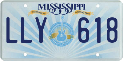 MS license plate LLY618