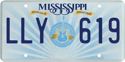 MS license plate LLY619