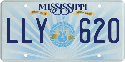 MS license plate LLY620
