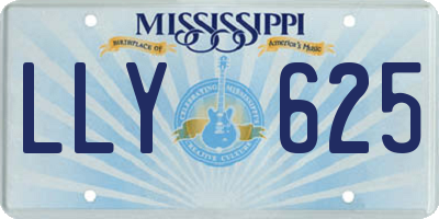 MS license plate LLY625