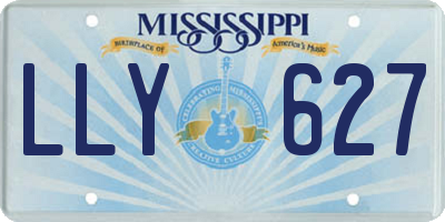 MS license plate LLY627