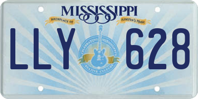 MS license plate LLY628