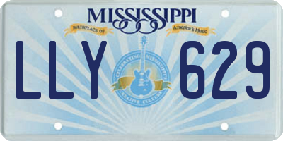 MS license plate LLY629