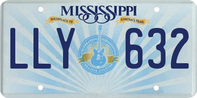 MS license plate LLY632