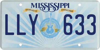MS license plate LLY633