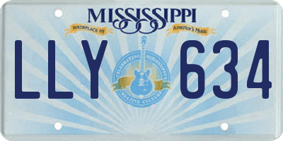 MS license plate LLY634