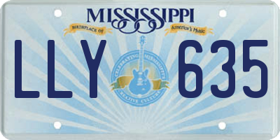 MS license plate LLY635