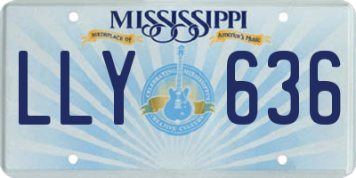 MS license plate LLY636