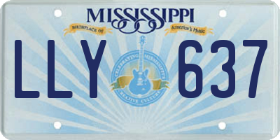 MS license plate LLY637