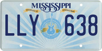 MS license plate LLY638