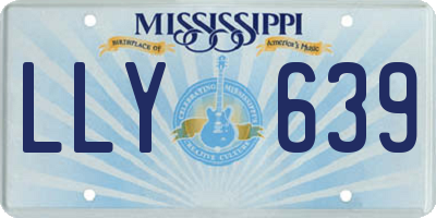 MS license plate LLY639