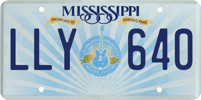 MS license plate LLY640
