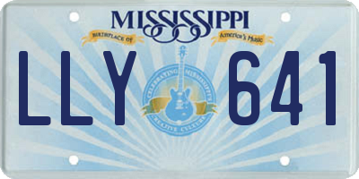 MS license plate LLY641