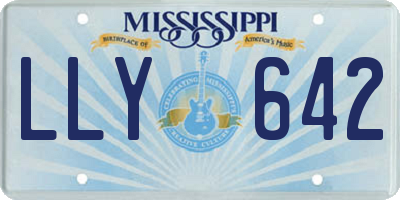 MS license plate LLY642