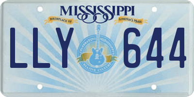 MS license plate LLY644