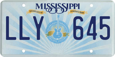 MS license plate LLY645