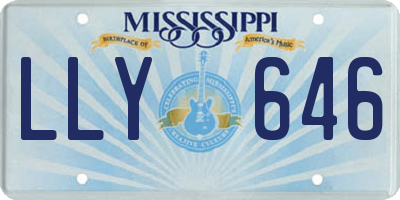 MS license plate LLY646
