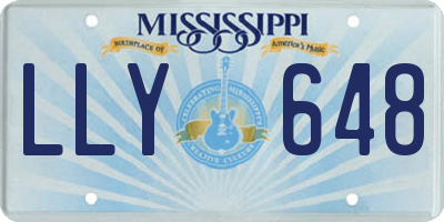 MS license plate LLY648