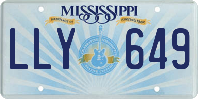 MS license plate LLY649