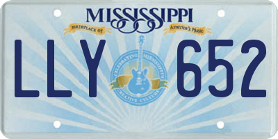 MS license plate LLY652