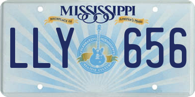 MS license plate LLY656