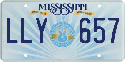 MS license plate LLY657