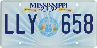 MS license plate LLY658