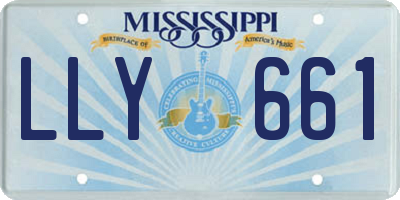 MS license plate LLY661