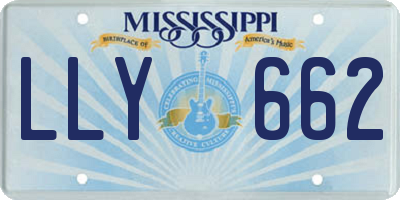 MS license plate LLY662