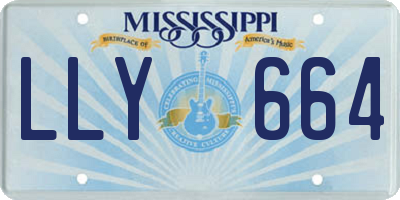 MS license plate LLY664