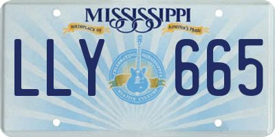 MS license plate LLY665