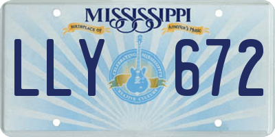MS license plate LLY672