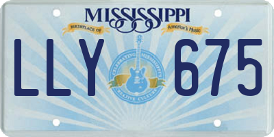 MS license plate LLY675