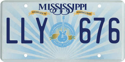 MS license plate LLY676
