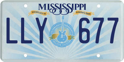 MS license plate LLY677