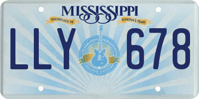 MS license plate LLY678