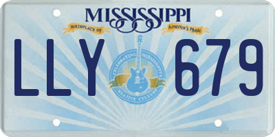 MS license plate LLY679