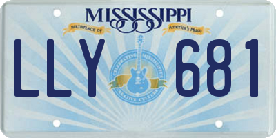 MS license plate LLY681